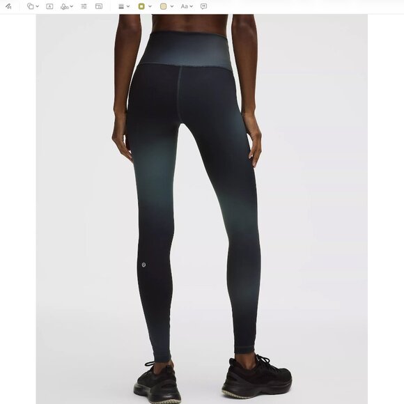 NWT Lululemon Wunder Train High-Rise 28" -- size 4 -- Midnight Haze Black Multi - Picture 3 of 7